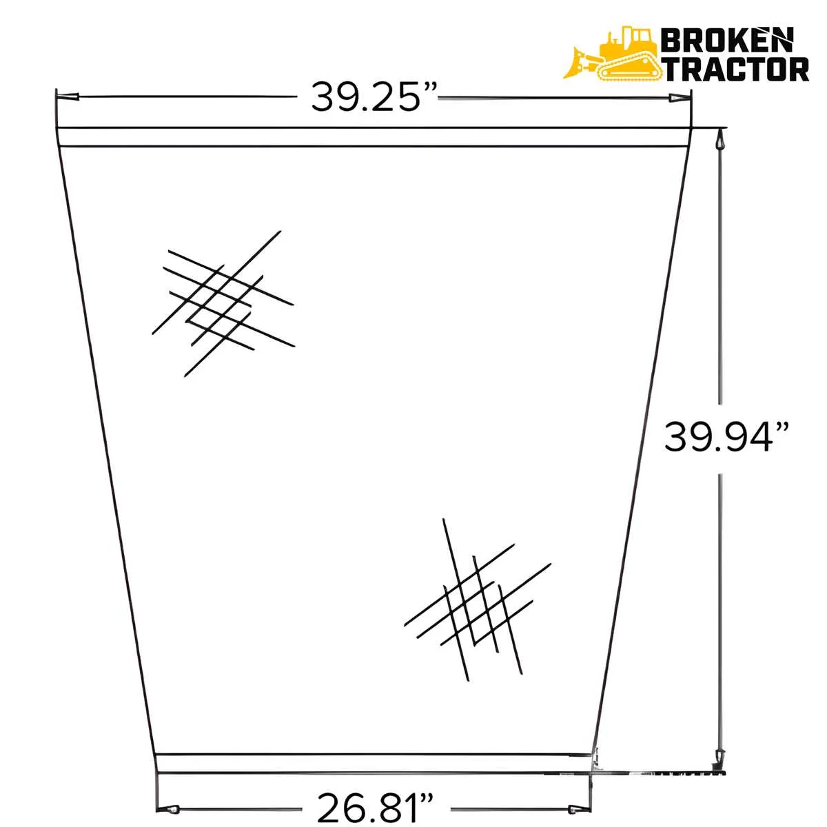 windshield john deere 544j specs