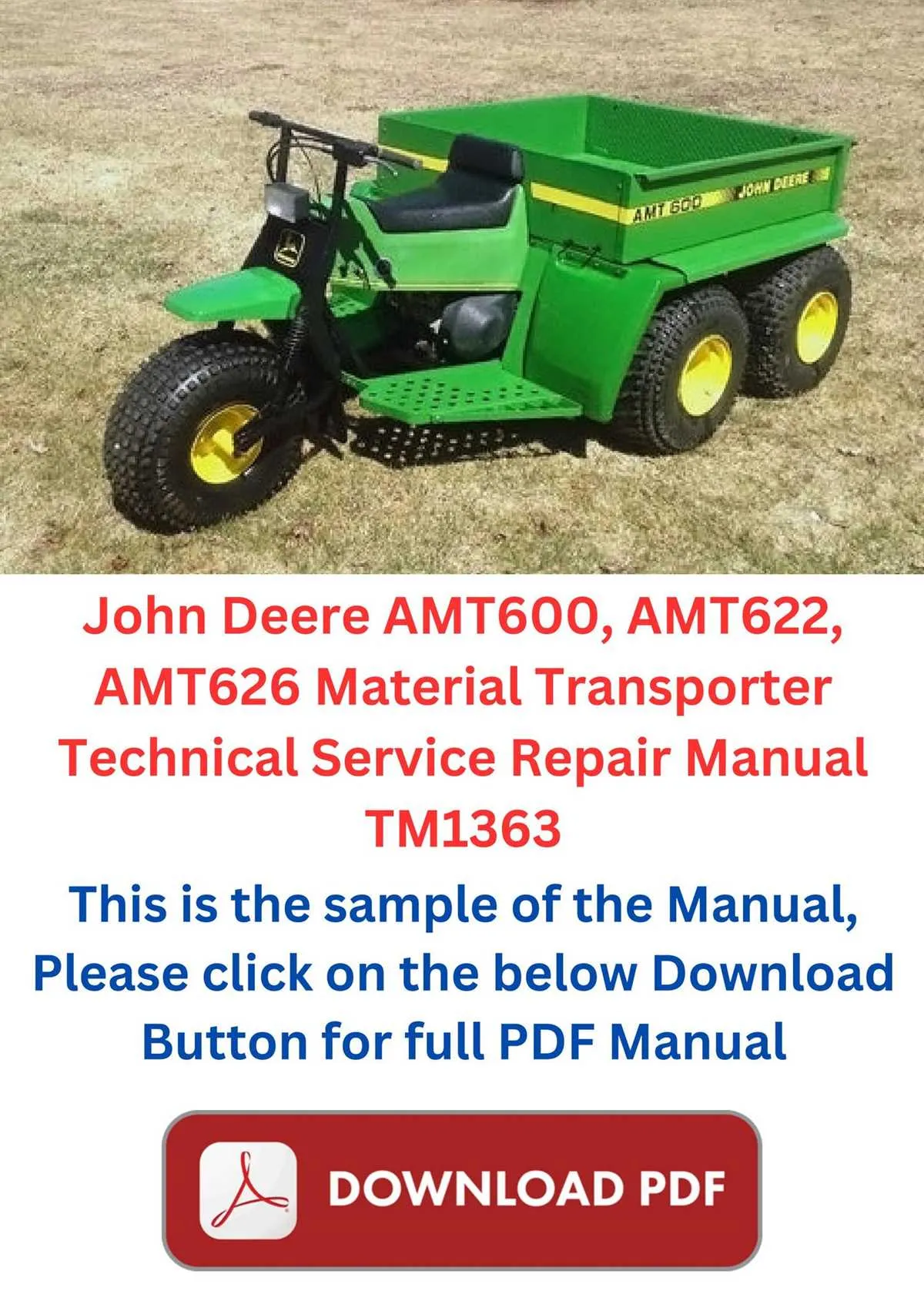 john deere gator amt 600 specs