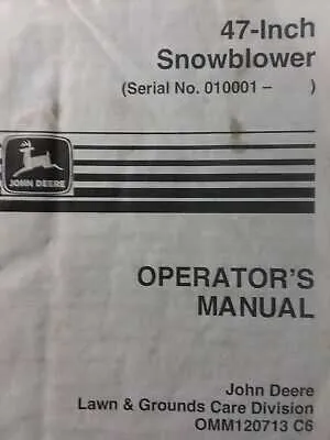 john deere 318 snow blower specs