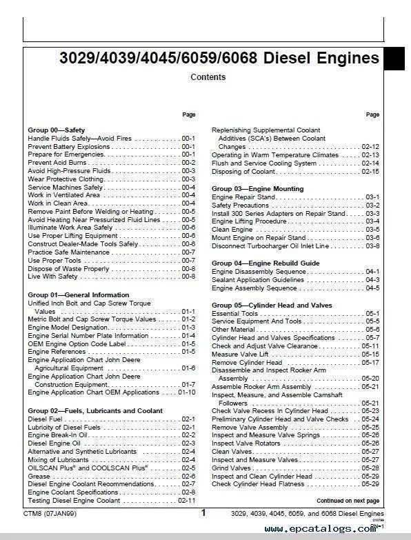 john deere 4039t engine torque specs