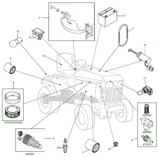 battery specs for john deere 485
