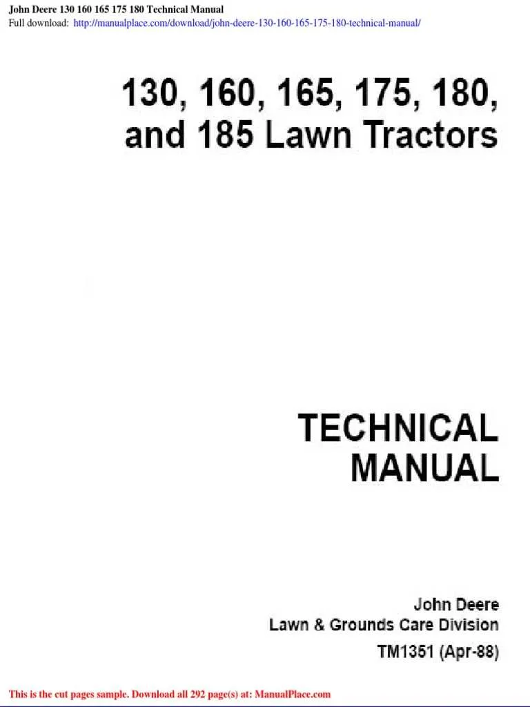 john deere 165 hydro mower specs