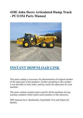 john deere 410 truck specs