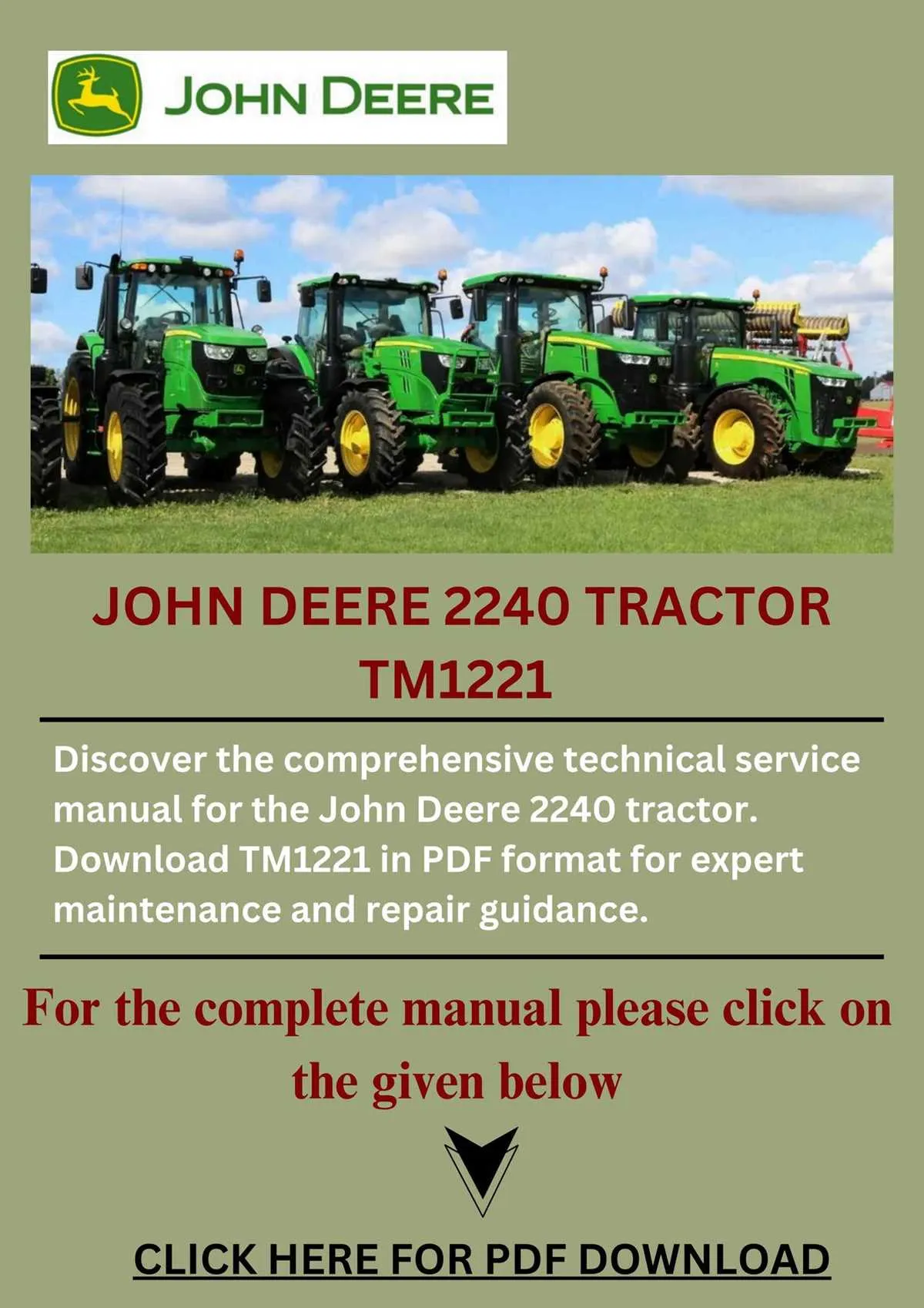 john deere 2240 torque specs