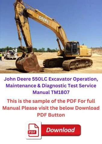 330 john deere excavator specs