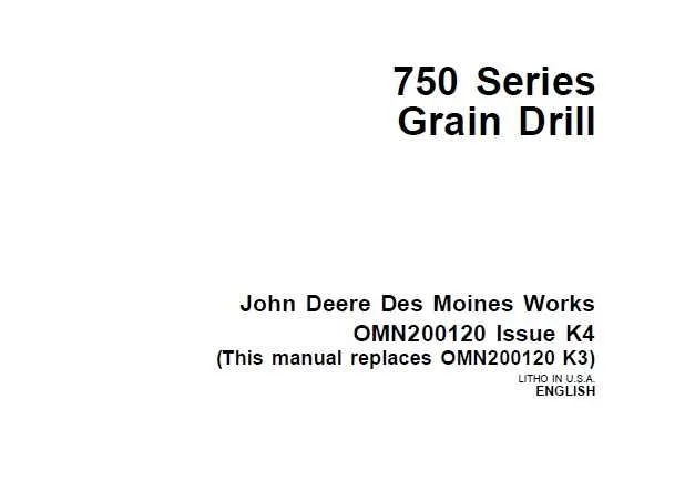john deere 750 grain drill specs