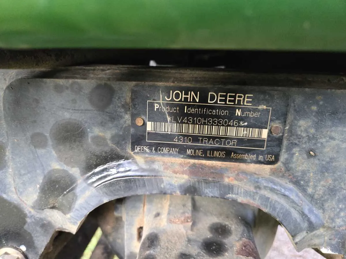 2007 john deere 4310 specs