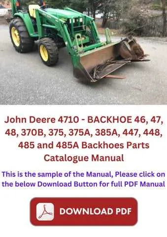 john deere model 48 backhoe specs