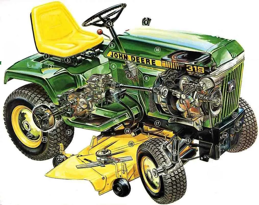 john deere 318 tractor specs
