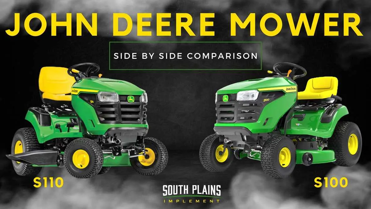 john deere e100 vs john deere s100 specs