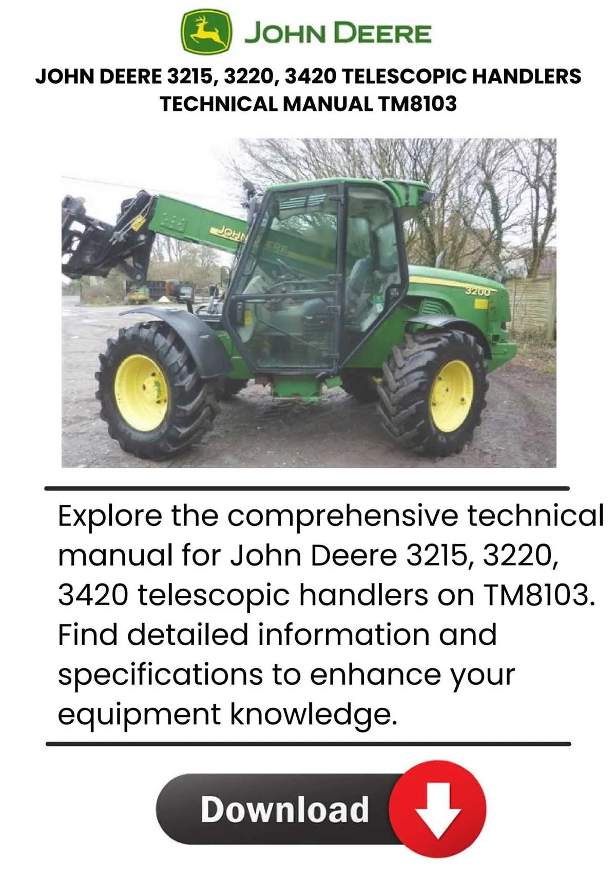 john deere 3200 telehandler specs