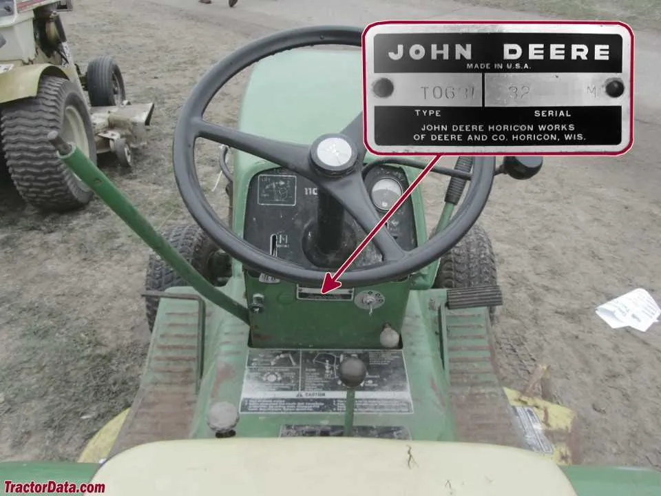 john deere 110 round fender specs