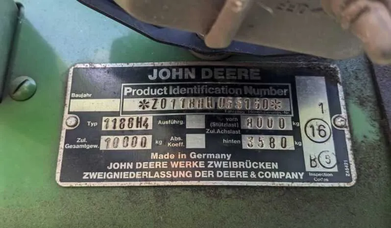 john deere 1188 combine specs
