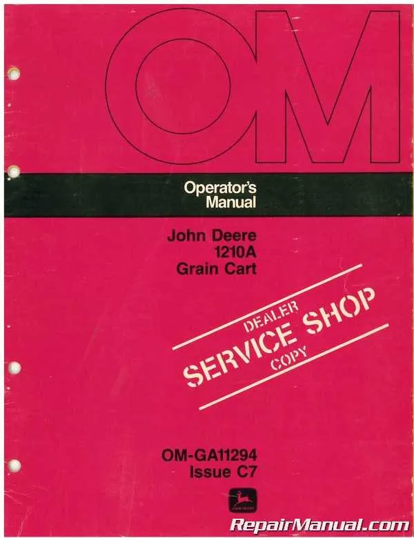john deere 1210 grain cart specs
