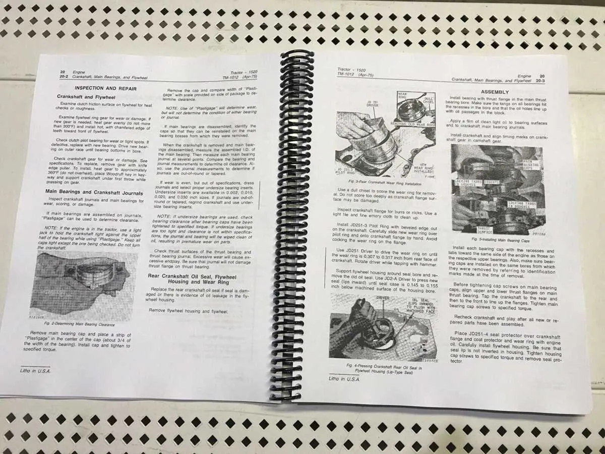 john deere 1520 torque specs