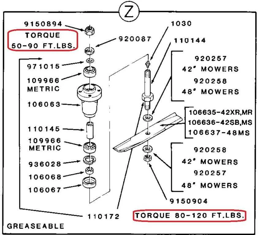 john deere 205 gyro mower bolt part w12046 torque specs