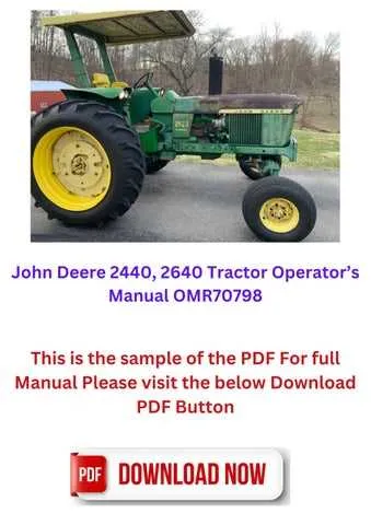 john deere 2440 tractor specs