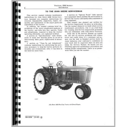john deere 3020 specs
