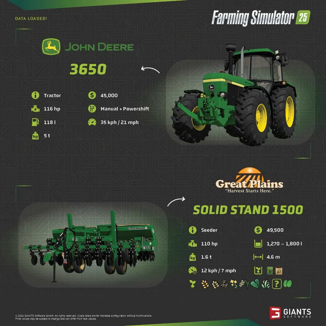 john deere 3650 specs