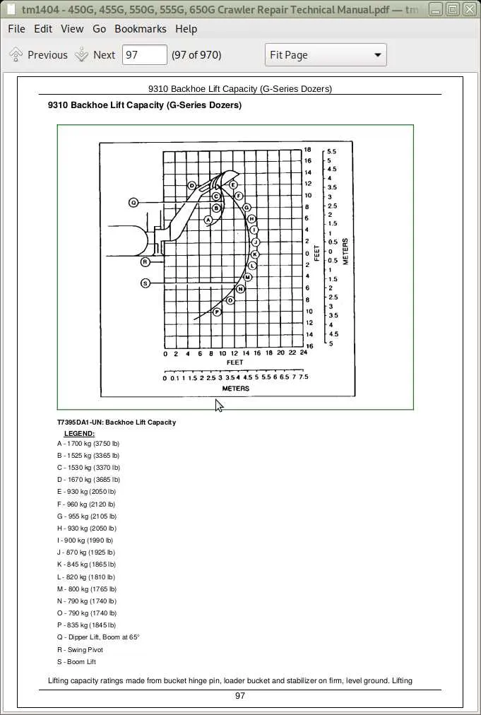 john deere 450g lgp 5 specs