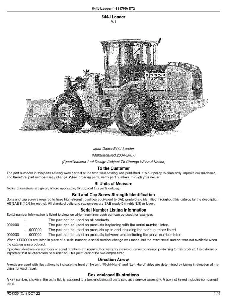 john deere 544j specs