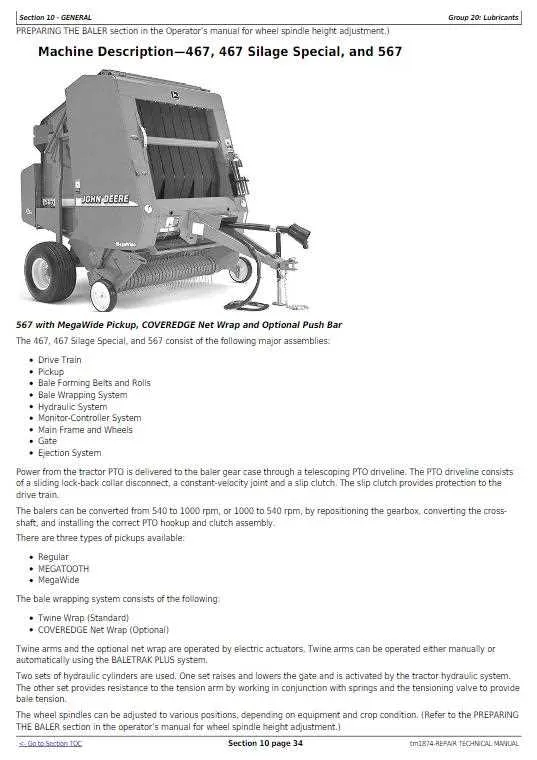 john deere 567 baler specs john deere 567 baler specs