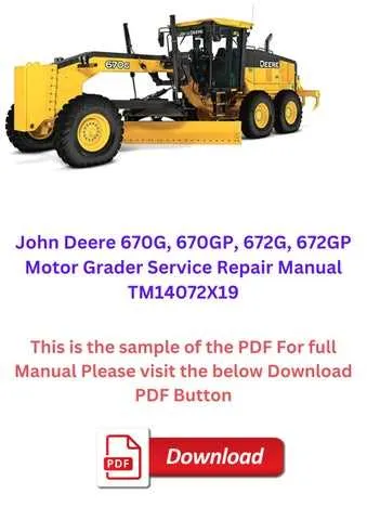 john deere 672 gp grader specs