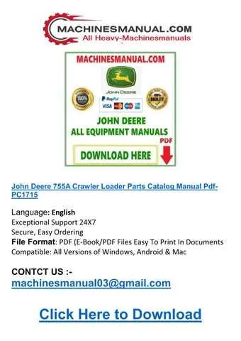 john deere 755a crawler loader specs