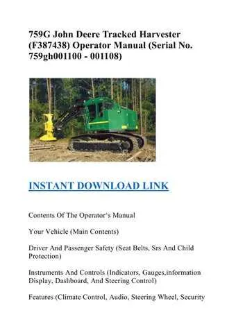 john deere 759g specs