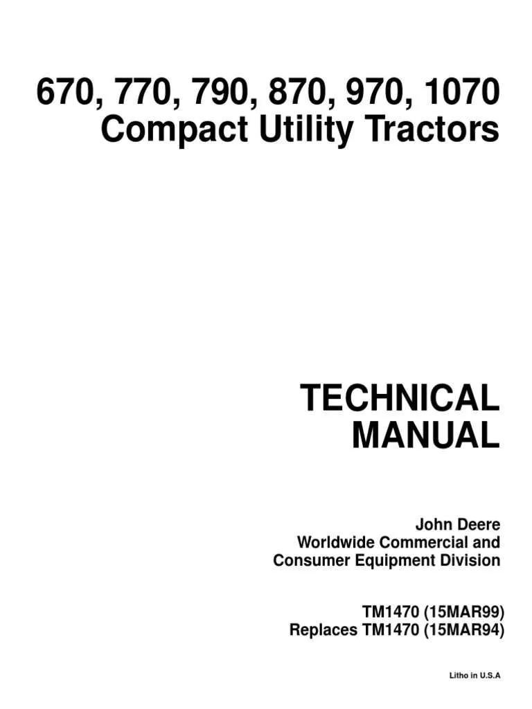john deere 790 torque specs