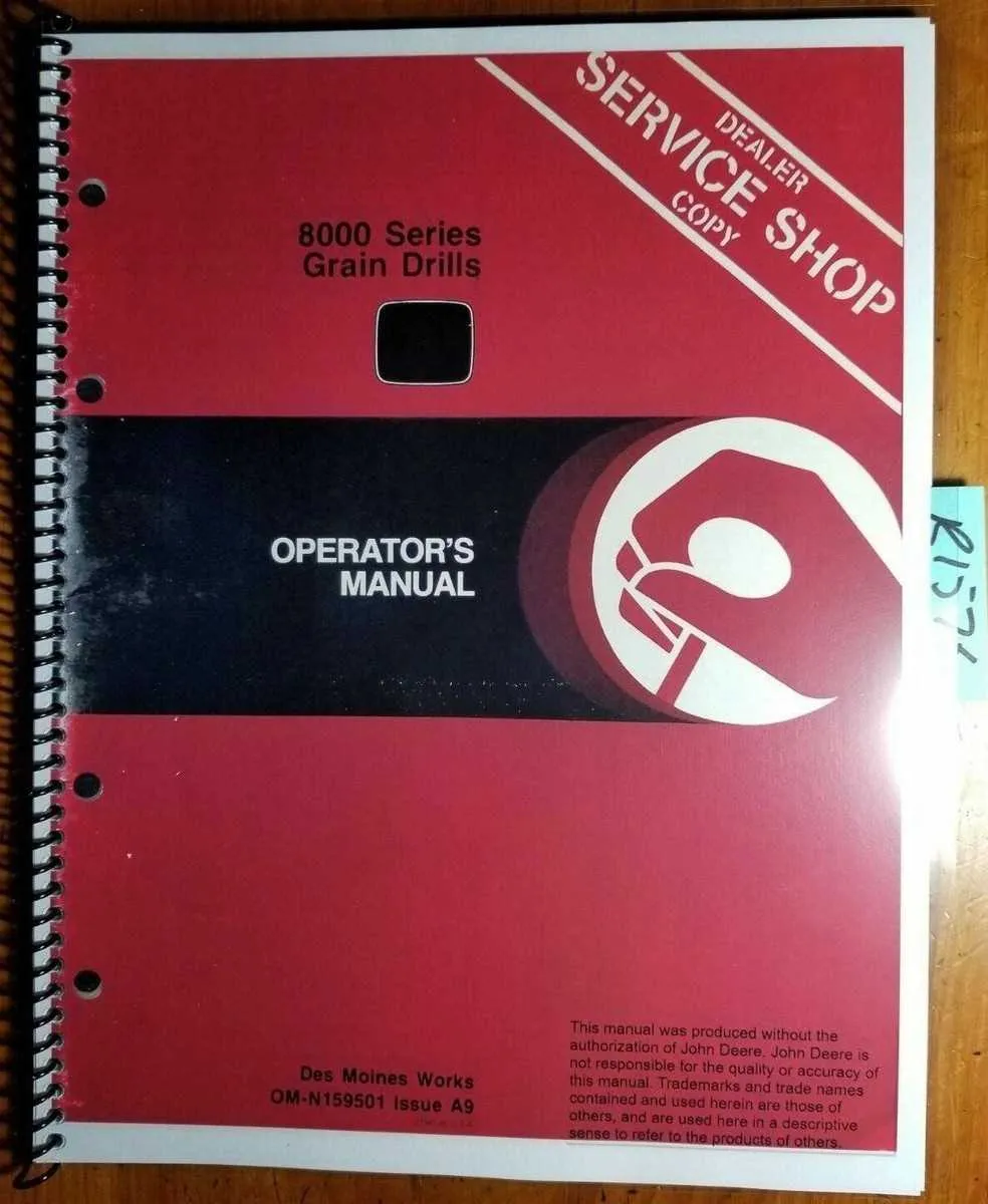 john deere 8300 grain drill specs