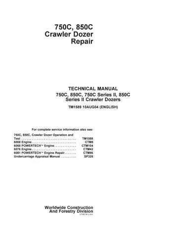 john deere 850c specs