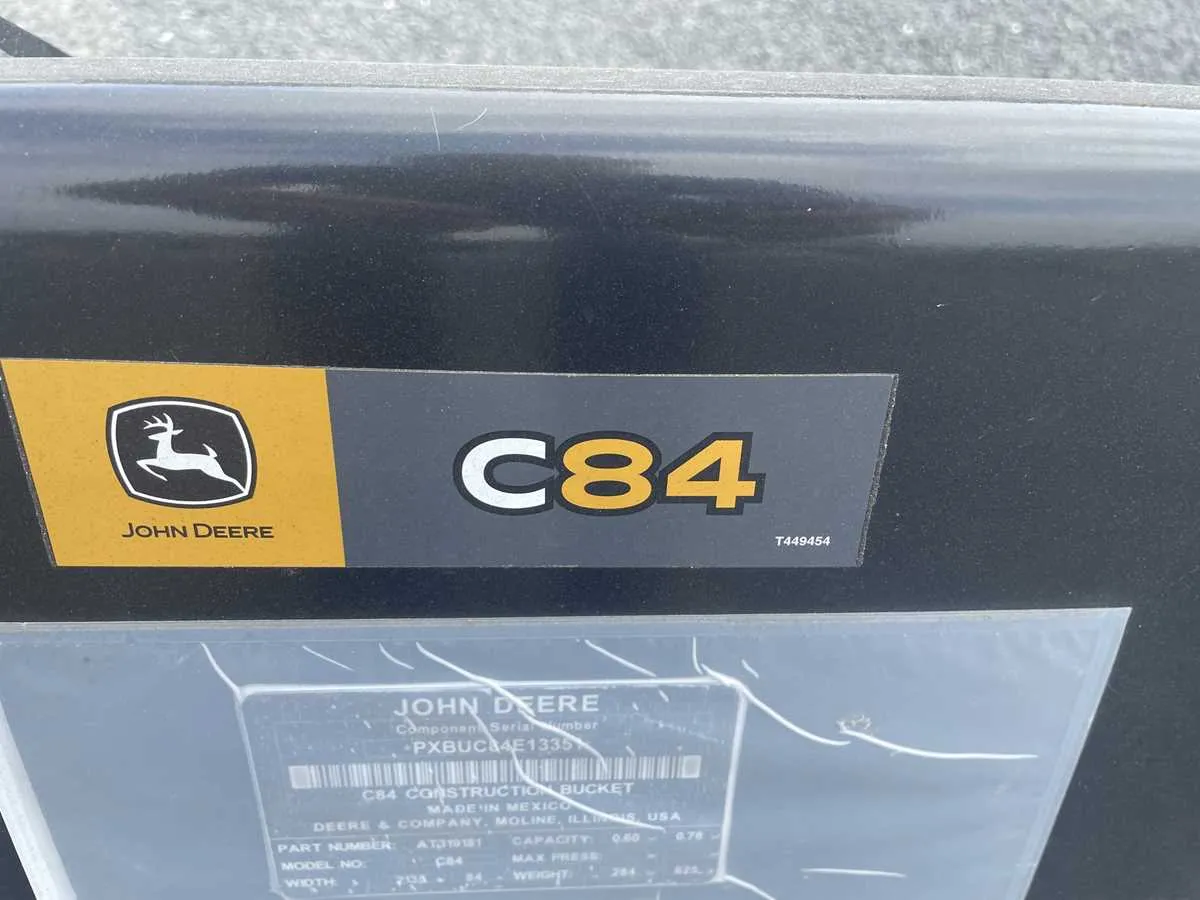 john deere c84 bucket specs