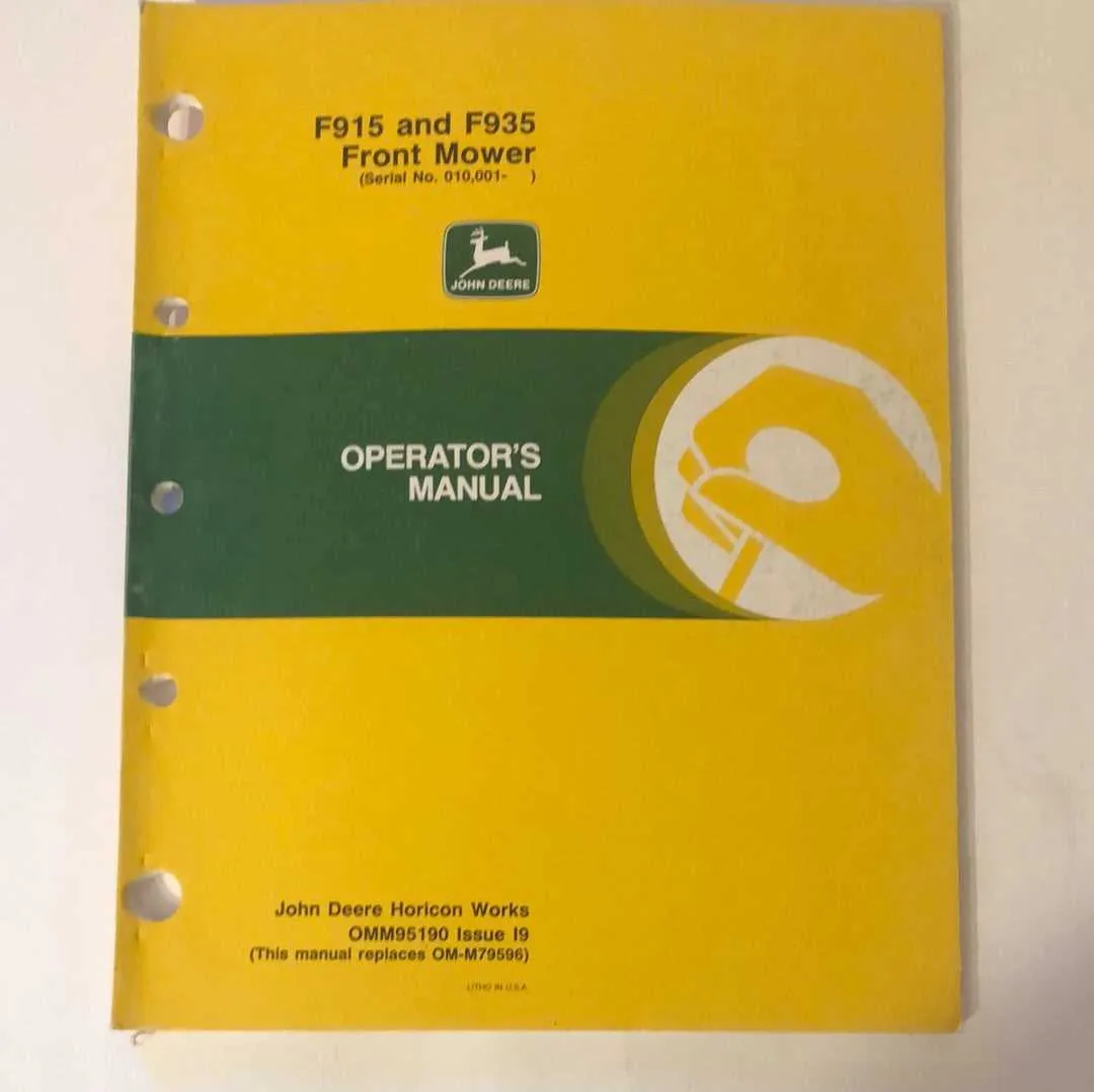 john deere f935 specs