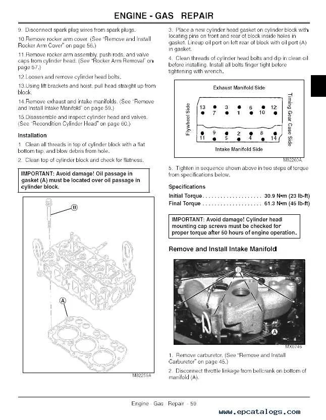 john deere gator e68 torque specs