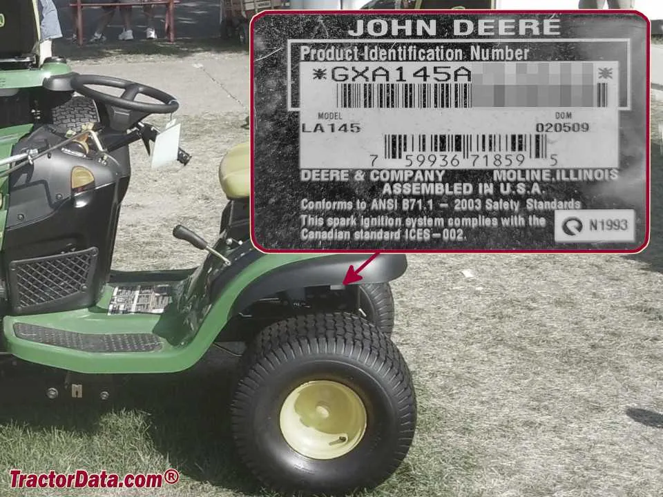 john deere lt 135 specs