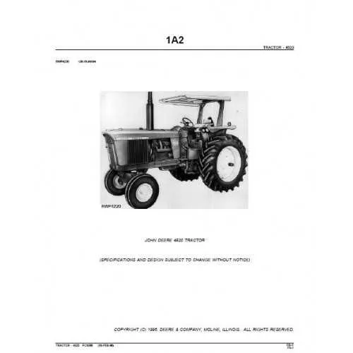john deere model 4520 specs
