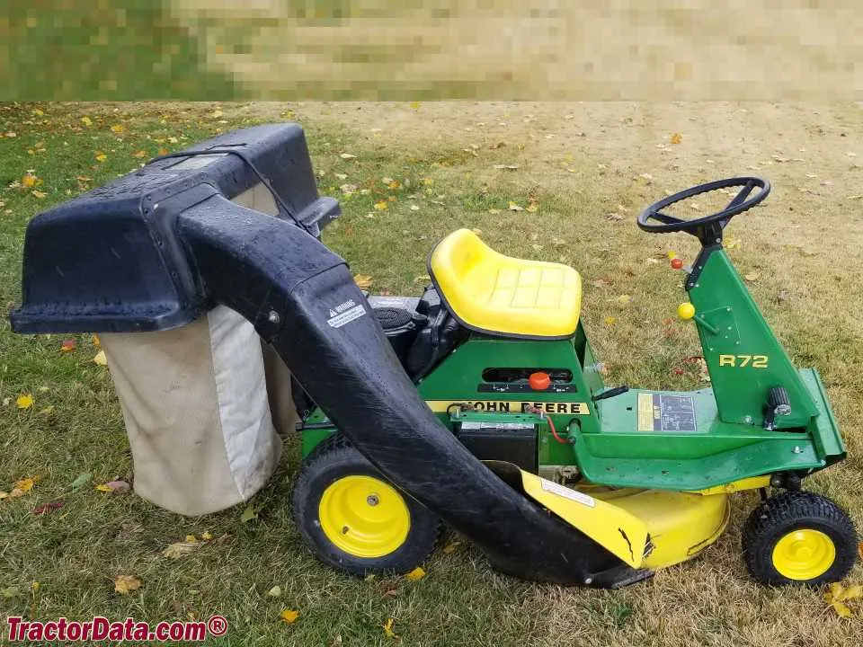 john deere r72 riding mower specs