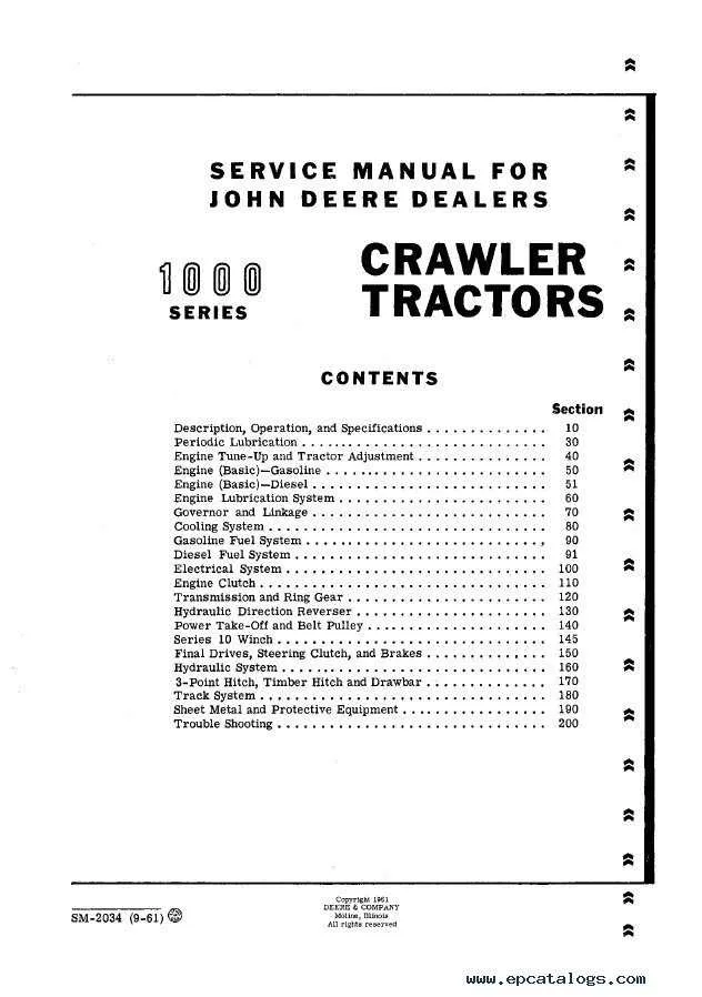 john deere spec sheets