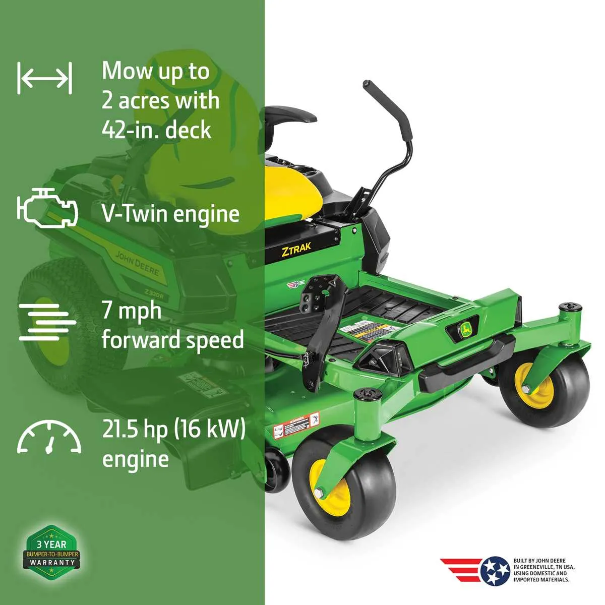 john deere z320r specs