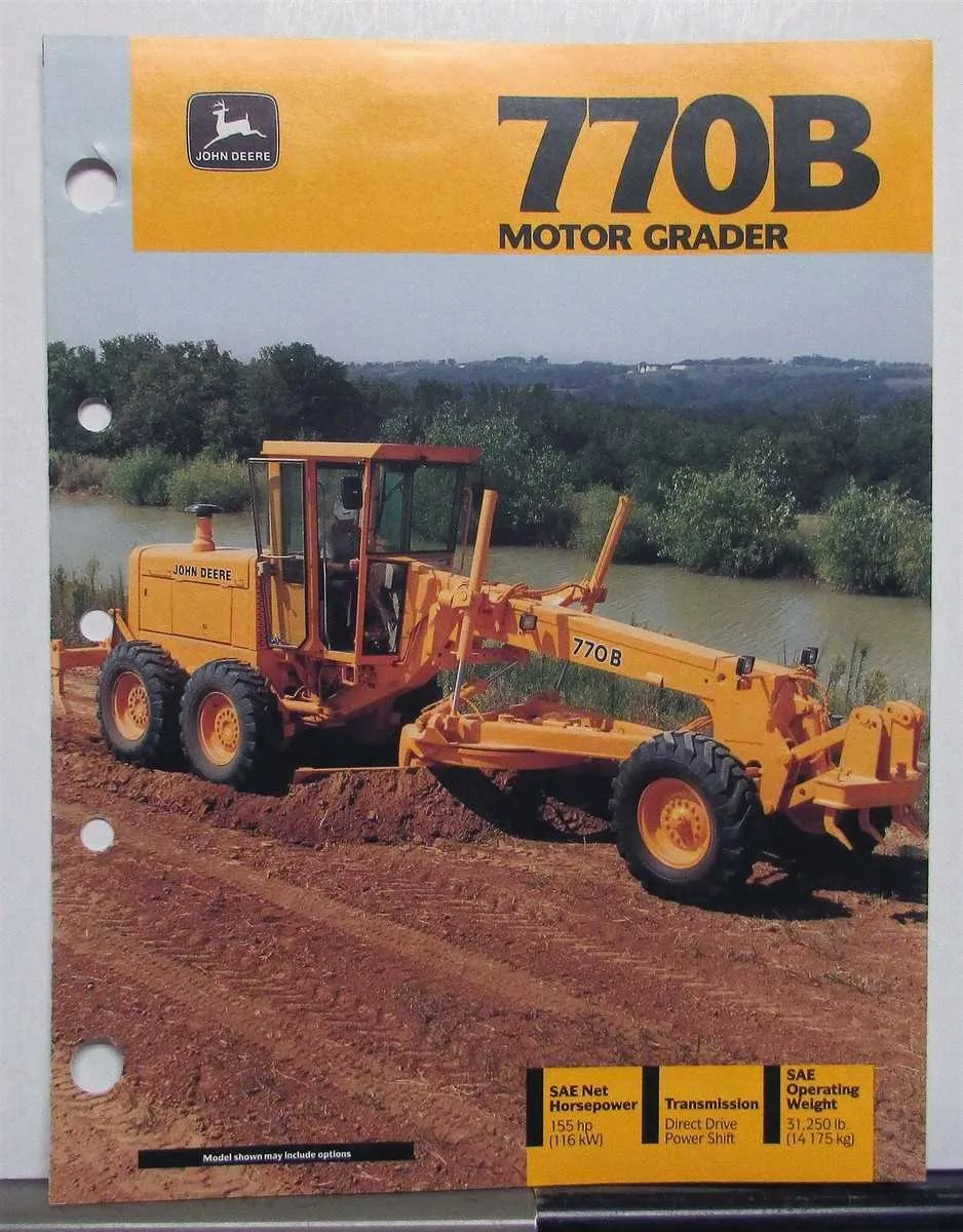 770 john deere grader specs