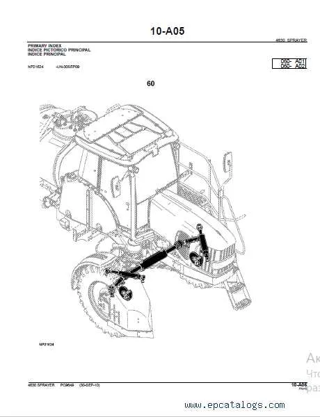 specs for john deere 4630 spray rig