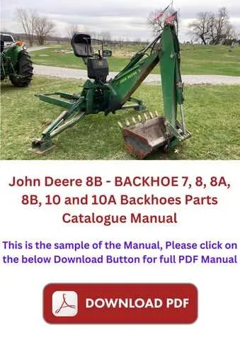 john deere 8b backhoe specs