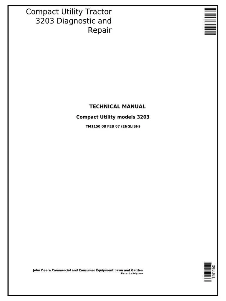 3203 john deere specs