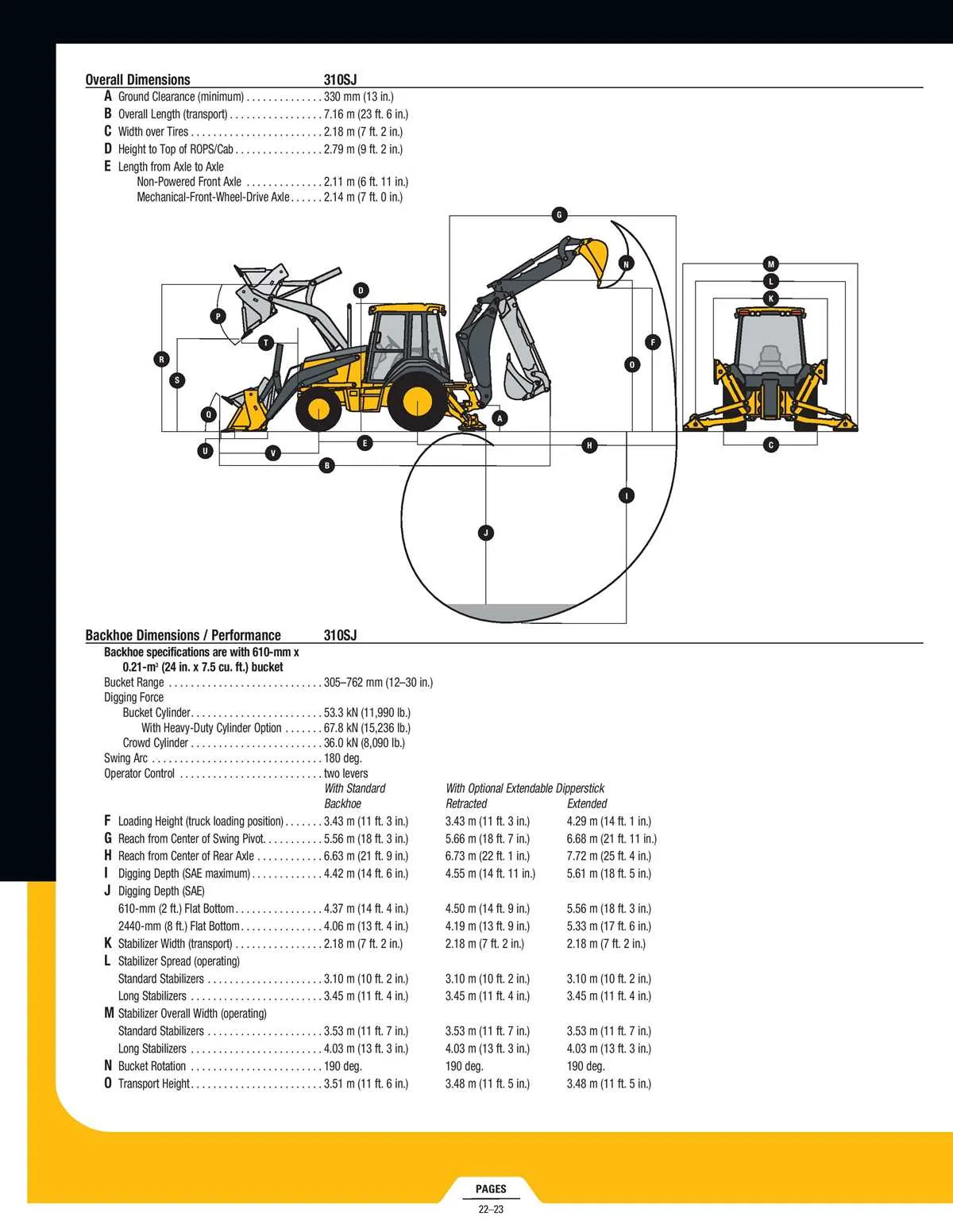 john deere 310sj tc specs