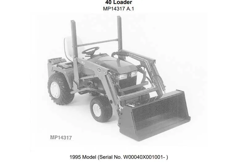 john deere 40 loader specs