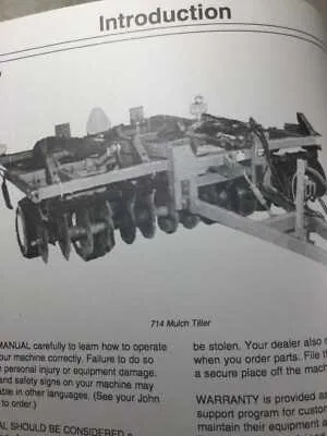 john deere 714 mulch tiller specs