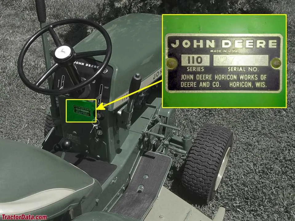 2006 john deere 110 specs