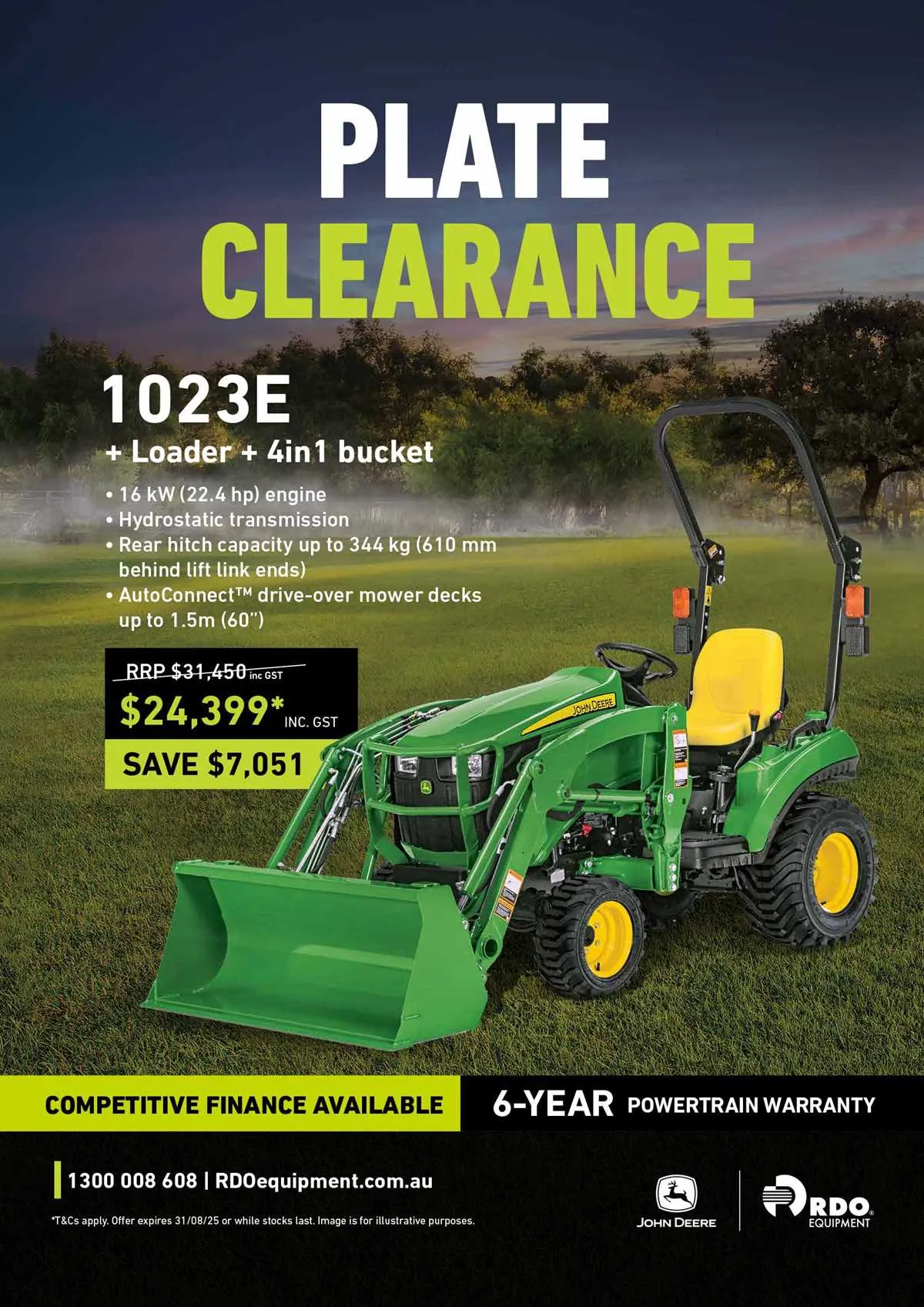 2012 john deere 1023e specs