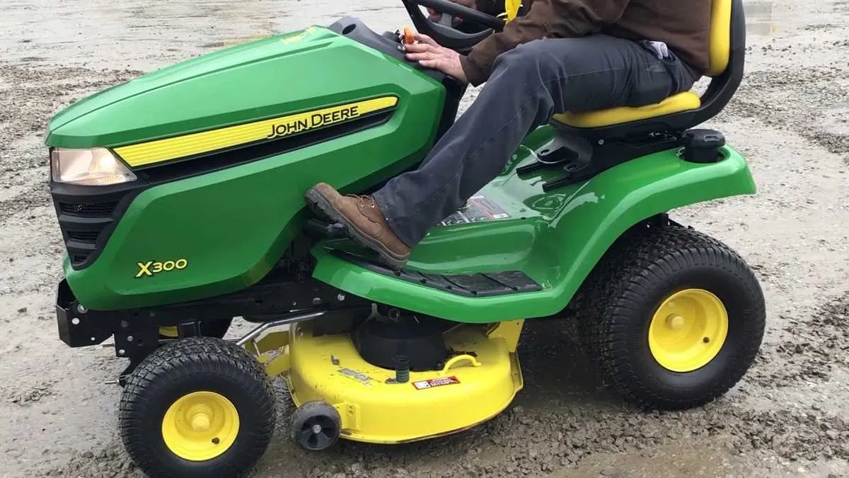 specs for x300 42 in cut john deere